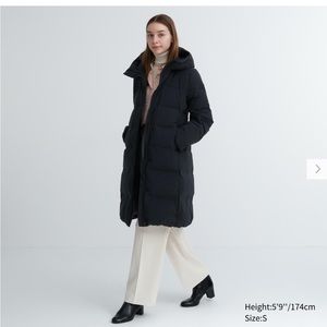 Uniqlo Seamless Down Long Coat - Black
